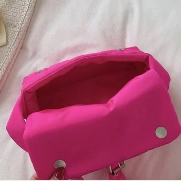 Pink Quilted Crossbody Puffer Shoulder Bag Handbag Nwt - Picture 2 of 8